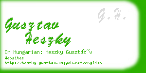 gusztav heszky business card